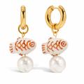 Ocean Pearl Fish Earrings
