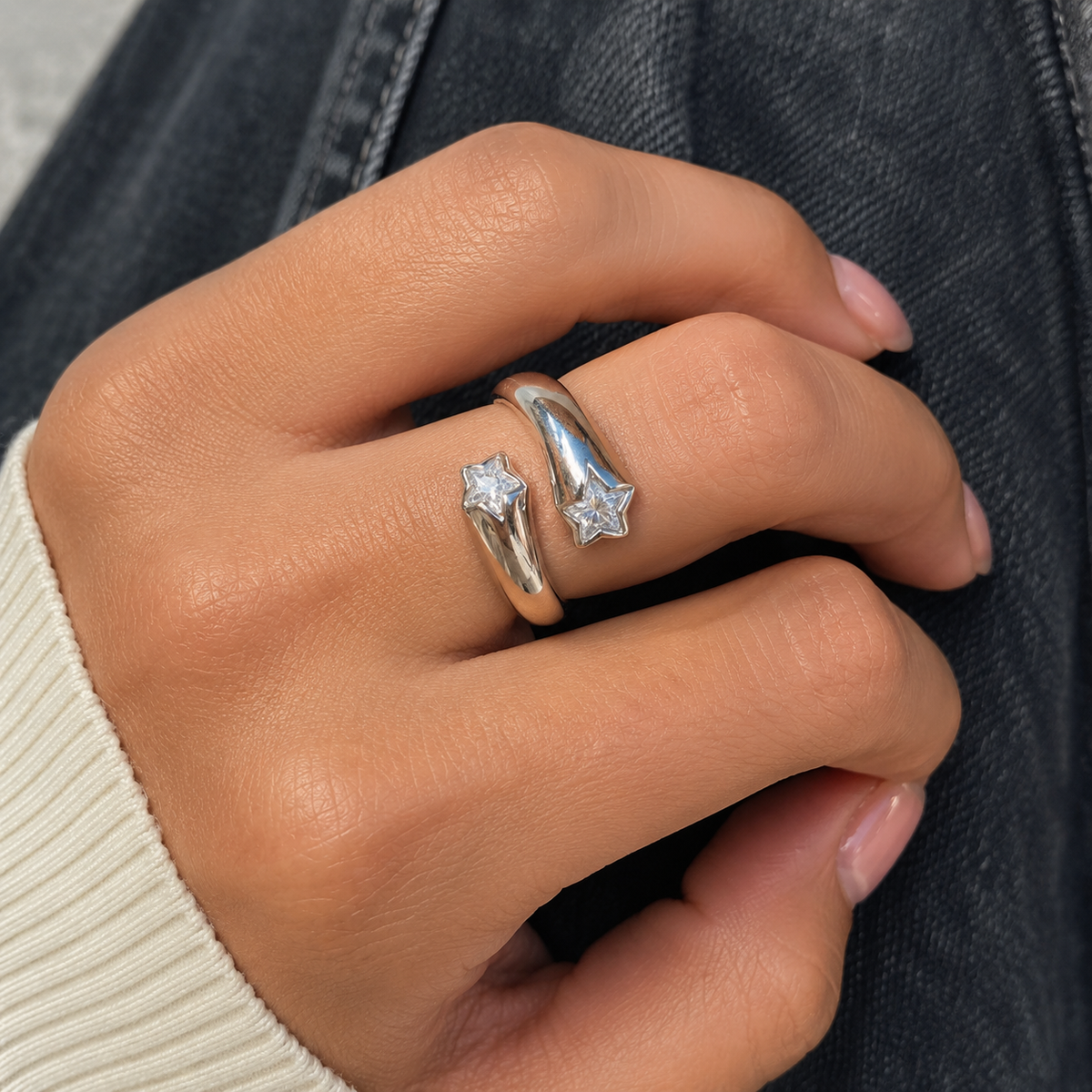 Twin Star Ring